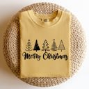  Minimalist Merry Christmas Trees Classic Retro Winter Santa Xmas Comfort Colors Tee