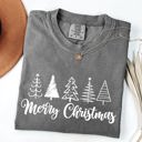 XXXL Pepper Dark Gray Minimalist Merry Christmas Trees Classic Retro Winter Santa Xmas Comfort Colors Tee