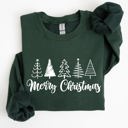  Minimalist Merry Christmas Trees Classic Retro Winter Santa Xmas Cozy Holiday Sweatshirt