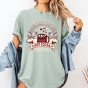 XXXL Bay Light Sage North Pole Book Club Reading Christmas Santa Reindeer Winter Xmas Comfort Colors Tee