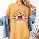 Medium Mustard North Pole Book Club Reading Christmas Santa Reindeer Winter Xmas Comfort Colors Tee