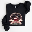  North Pole Book Club Reading Christmas Santa Reindeer Winter Xmas Holiday Sweatshirt