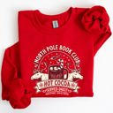 XXXL Red North Pole Book Club Reading Christmas Santa Reindeer Winter Xmas Holiday Sweatshirt