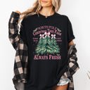 XL Black North Pole Christmas Tree Farm Winter Santa Snow Xmas Holiday Edition Comfort Colors Tee