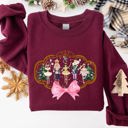  Nutcracker Christmas Bow Sugar Plum Fairy Noel Santa Winter Ballerina Xmas Ballet Sweatshirt