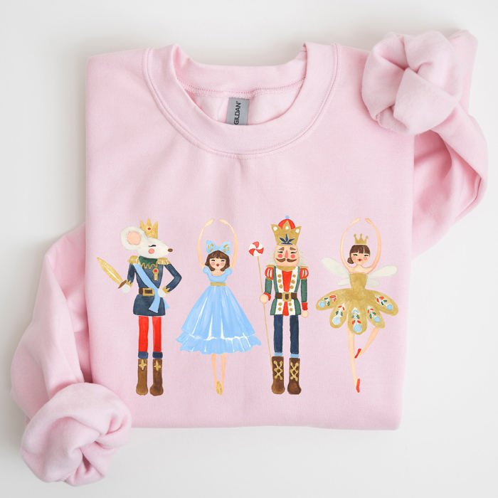 Nutcracker Christmas Sugar Plum Fairy Noel Santa Winter Ballerina Xmas Ballet Sweatshirt