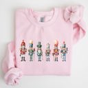 XL Light Pink Nutcrackers Christmas Santa Winter Xmas Snow Ballet Seasonal Edition Classic Sweatshirt