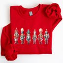 Medium Red Nutcrackers Christmas Santa Winter Xmas Snow Ballet Seasonal Edition Classic Sweatshirt