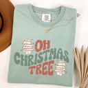 XXXL Bay Light Sage Oh Christmas Tree Cakes Snacks Winter Santa Xmas Cheerful Holiday Comfort Colors Tee