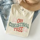 Medium Ivory Cream Oh Christmas Tree Cakes Snacks Winter Santa Xmas Cheerful Holiday Comfort Colors Tee