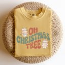 Large Mustard Oh Christmas Tree Cakes Snacks Winter Santa Xmas Cheerful Holiday Comfort Colors Tee