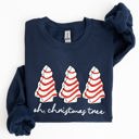 Oh Christmas Tree Cakes Winter Snacks Santa Snow Xmas Holiday Cheer Festive Sweatshirt