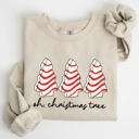 XXXL Sand Oh Christmas Tree Cakes Winter Snacks Santa Snow Xmas Holiday Cheer Festive Sweatshirt