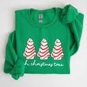 Medium Irish Bright Green Oh Christmas Tree Cakes Winter Snacks Santa Snow Xmas Holiday Cheer Festive Sweatshirt