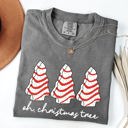 XXXL Pepper Dark Gray Oh Christmas Tree Cakes Winter Snacks Santa Snow Xmas Holiday Cheer Collection Comfort Colors Tee