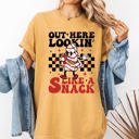  Out Here Lookin Like A Snack Christmas Cake Snow Xmas Santa Holiday Edition Comfort Colors Tee