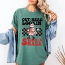 Medium Light Green Out Here Lookin Like A Snack Christmas Cake Snow Xmas Santa Holiday Edition Comfort Colors Tee