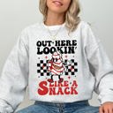  Out Here Lookin Like A Snack Christmas Cake Snow Xmas Santa Holiday Vibes Season Joy Sweatshirt