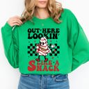 XXXL Irish Bright Green Out Here Lookin Like A Snack Christmas Cake Snow Xmas Santa Holiday Vibes Season Joy Sweatshirt