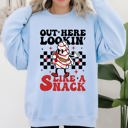 XXL Light Blue Out Here Lookin Like A Snack Christmas Cake Snow Xmas Santa Holiday Vibes Season Joy Sweatshirt