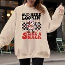 XXXL Sand Out Here Lookin Like A Snack Christmas Cake Snow Xmas Santa Holiday Vibes Season Joy Sweatshirt