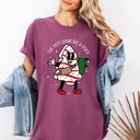 XXXL Berry Red Out Here Looking Like A Snack Christmas Cake Santa Xmas Festive Holiday Comfort Colors Tee