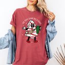 Large Crimson Red Out Here Looking Like A Snack Christmas Cake Santa Xmas Festive Holiday Comfort Colors Tee
