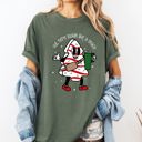 XL Moss Dark Green Out Here Looking Like A Snack Christmas Cake Santa Xmas Festive Holiday Comfort Colors Tee