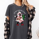 Large Pepper Dark Gray Out Here Looking Like A Snack Christmas Cake Santa Xmas Festive Holiday Comfort Colors Tee