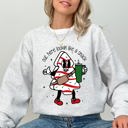 XXL Ash Light Gray Out Here Looking Like A Snack Christmas Cake Santa Xmas Holiday Festive Cozy Sweatshirt