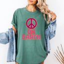  Peace On Earth Christmas Positivity Snow Santa Xmas Seasonal Joy Comfort Colors Tee