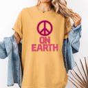  Peace On Earth Christmas Positivity Snow Santa Xmas Seasonal Joy Comfort Colors Tee
