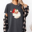  Red Retro Santa Claus Christmas Vintage Classic Snowy Night Scene With Nostalgic Holiday Cheer Comfort Colors Tee
