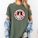 XXXL Moss Dark Green Retro Christmas Smiley Santa Claus Snowy Night Vintage Winter Holiday Party Cheer Comfort Colors Tee