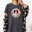 Large Pepper Dark Gray Retro Christmas Smiley Santa Claus Snowy Night Vintage Winter Holiday Party Cheer Comfort Colors Tee