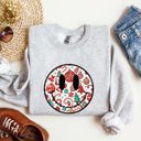 Small Ash Light Gray Retro Christmas Smiley Santa Xmas Winter Holiday Cheer Nostalgic Throwback Warmth Vintage Vibe Sweatshirt