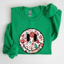 XXL Irish Bright Green Retro Christmas Smiley Santa Xmas Winter Holiday Cheer Nostalgic Throwback Warmth Vintage Vibe Sweatshirt