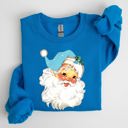  Retro Santa Classic Twinkle Christmas Winter Xmas Cozy Fleece-Lined Warm Sweatshirt