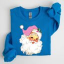  Retro Santa Pink Classic Twinkle Christmas Winter Xmas Holiday Festive Cheer Sweatshirt
