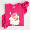 XXL Heliconia Bright Pink Retro Santa Pink Classic Twinkle Christmas Winter Xmas Holiday Festive Cheer Sweatshirt