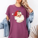 XXL Berry Red Retro Santa Christmas Sparkles Vintage Winter Snow Xmas Festive Premium Graphic Tee