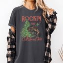  Rockin Around The Christmas Tree Cowboy Country Western Santa Xmas Comfort Colors Tee