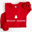 XXXL Red Rockin Around Minimalist Christmas Winter Santa Xmas Holiday Edition Cozy Sweatshirt