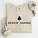 XXXL Sand Rockin Around Minimalist Christmas Winter Santa Xmas Holiday Edition Cozy Sweatshirt
