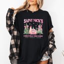 XXL Black Saint Nick's Christmas Tree Farm Retro Winter Santa Snow Xmas Vintage Edition Comfort Colors Tee