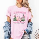 Large Blossom Light Pink Saint Nick's Christmas Tree Farm Retro Winter Santa Snow Xmas Vintage Edition Comfort Colors Tee
