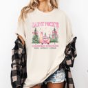 Small Ivory Cream Saint Nick's Christmas Tree Farm Retro Winter Santa Snow Xmas Vintage Edition Comfort Colors Tee