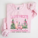  Saint Nick's Christmas Tree Farm Retro Winter Santa Snow Xmas Seasonal Sweatshirt