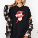 XXXL Black Santa Baby Lightning Bolt Christmas Retro Rock And Roll Vintage Holiday Vibe Comfort Colors Tee