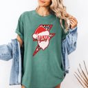 XXL Light Green Santa Baby Lightning Bolt Christmas Retro Rock And Roll Vintage Holiday Vibe Comfort Colors Tee
